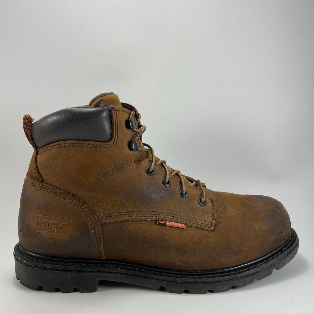 Worx by Red Wing 5606 Steel Toe Work Boots Mens Size 10.5 M Brown Leather EH